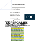 SUPERGAMESSERIES Teams Challenge 2019 Regulamento Dos WODs