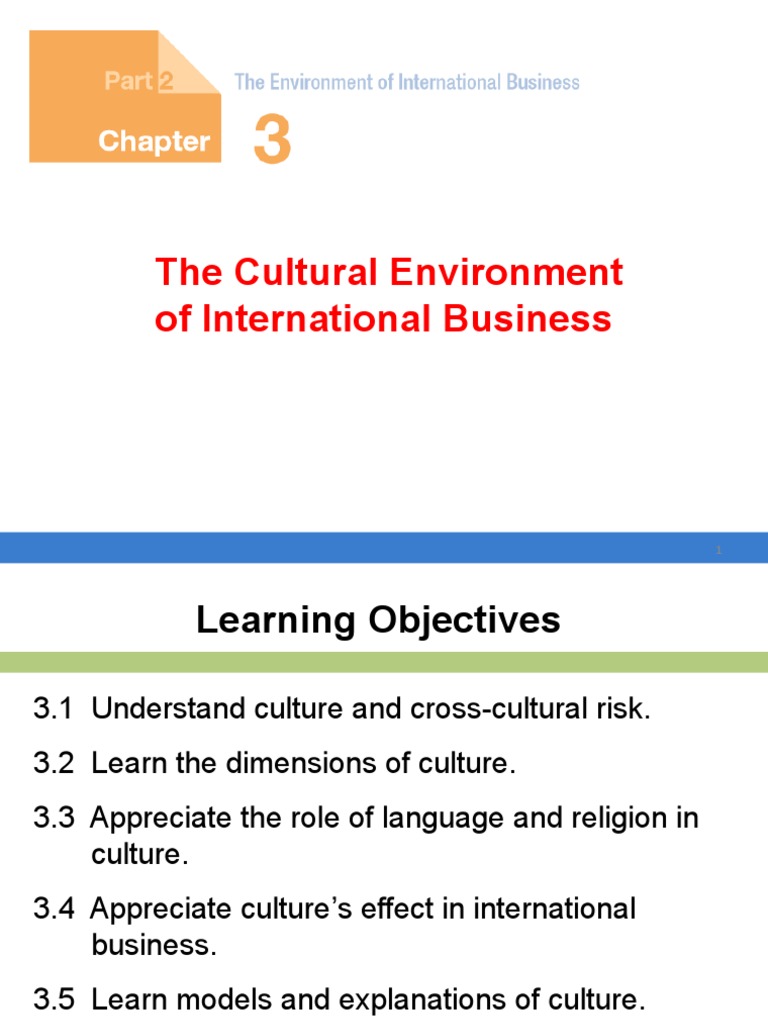 The Cultural Environment of International Business | PDF | Value ...