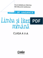 Caiet de Vacanta CL 5 Romana - Mihaela Daniela Cirstea, Laura Raluca Surugiu