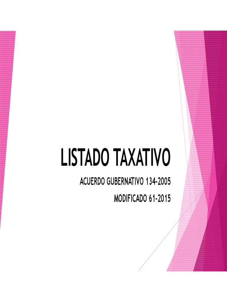 Listado taxativo pdf peque as y medianas empresas business
