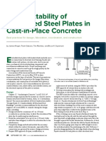 Constructability of Embedded Steel Plates in CIP Concrete