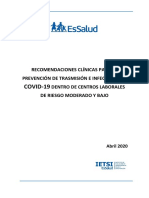 Recomend Clinicas Prevenc Transmision COVID19