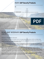 ROAD MAP W EBINAR: SAP Security Products: Webinar Recording