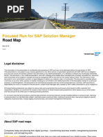 Focused Run For SAP Solution Manager: Road Map