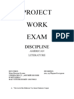 Project Work Exam