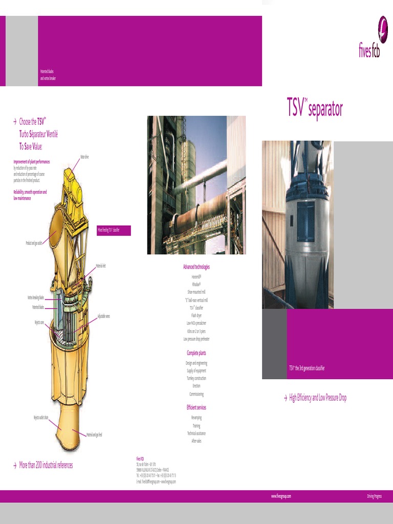Separator: TSV T S V T S V | PDF | Turbine | Cement
