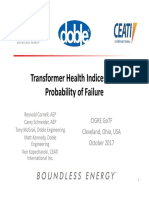 Transformer Health Indices and Probability of Failure: Cigre Gotf Cleveland, Ohio, USA October 2017