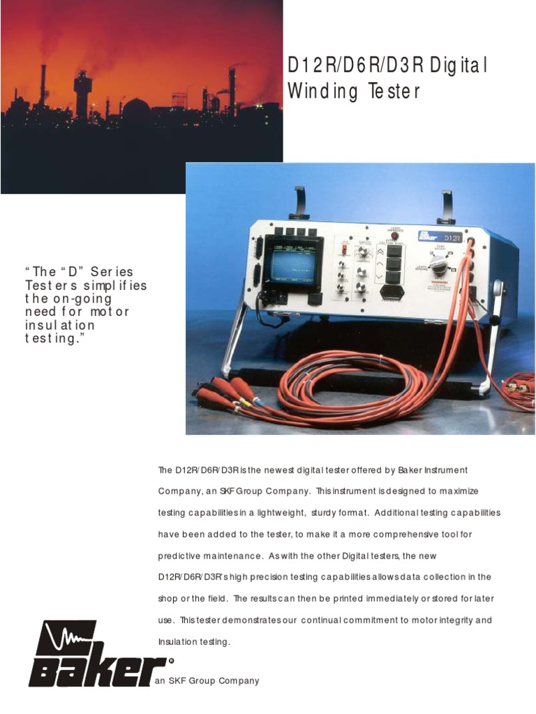 Baker D12R Digital Winding Tester | PDF | Electric Motor | Voltage