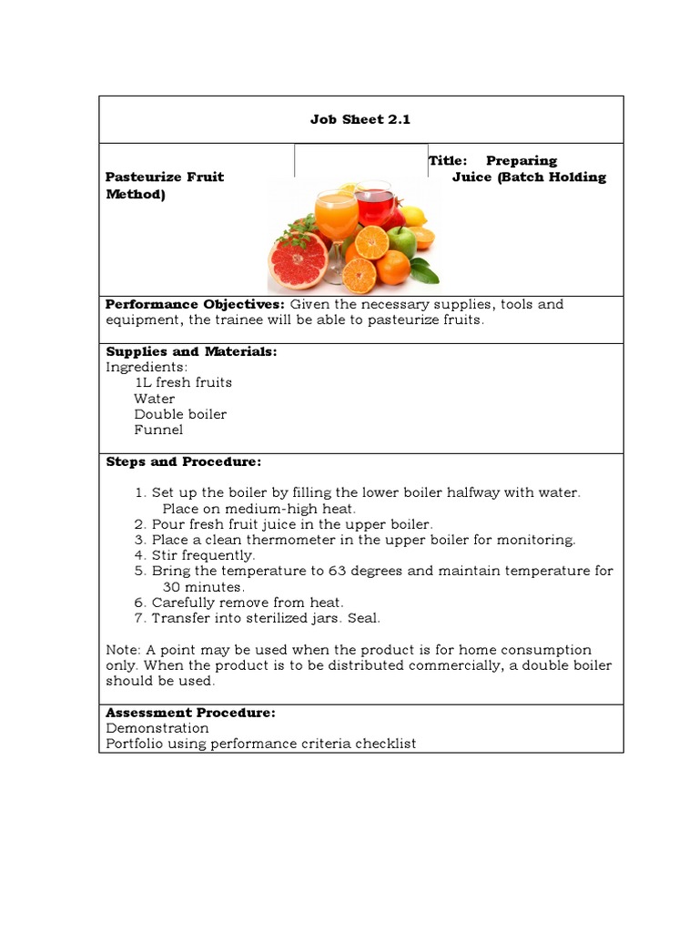 FruitJob Sheet 2.1 Andperformance Criteria 2.1 PDF