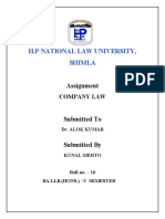 H.P National Law University, Shimla: Assignment