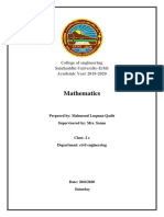 Mathematics: College of Engineering Salahaddin University-Erbil Academic Year 2019-2020