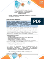 Guia Unidad 1 - Fase 2 - Elaborar Árbol de Problema y Objetivos