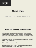 Using Data: Instructor: Mr. Neil A. Basabe, MIT