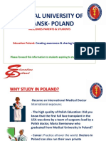 Medical University of Gdansk-Poland: Welcomes Parents & Students