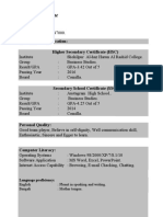 Curriculum Vitae Of: Rubel Miah