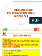 Modulo I Formulacion de Politicas