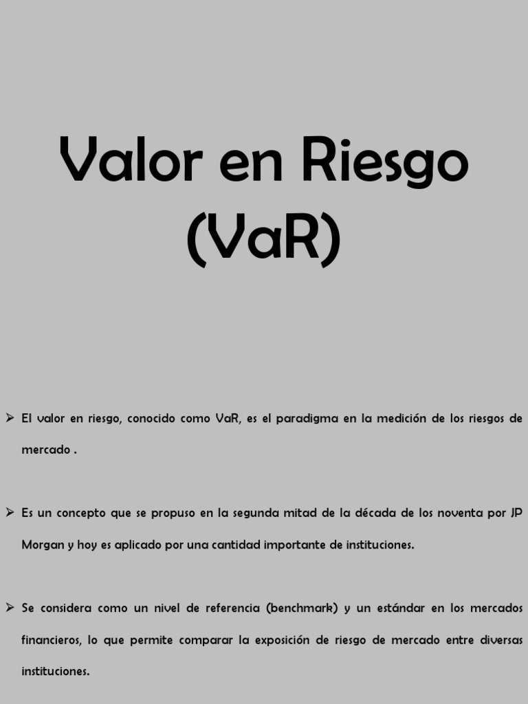 Var (Valor en Riesgo) | PDF | Valor en riesgo | Matriz (Matemáticas)