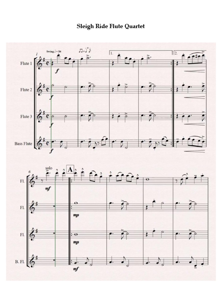 Sleigh Ride Flute PDF
