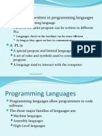 Programs: Programs Are Written in Programming Languages