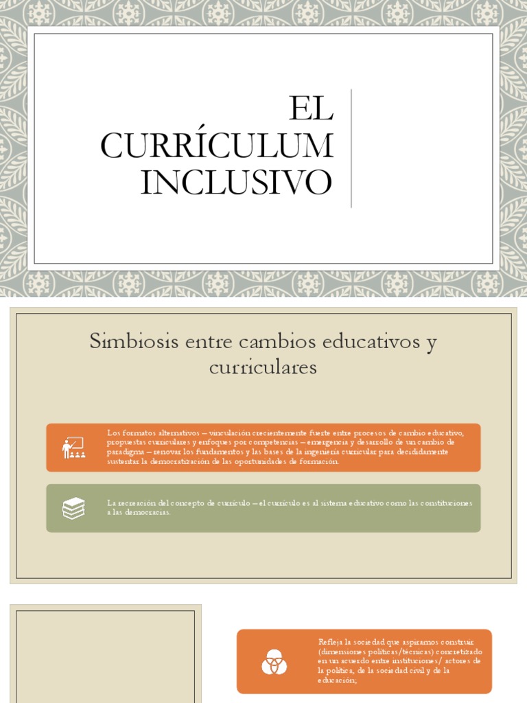 Diseño de Currículo Inclusivo | PDF | Plan de estudios | Inclusión ...
