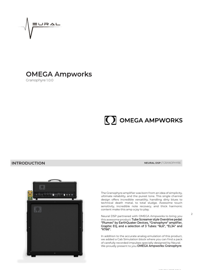 OMEGA Ampworks Granophyre v1.0.0 PDF Electrical Engineering Sound Technology