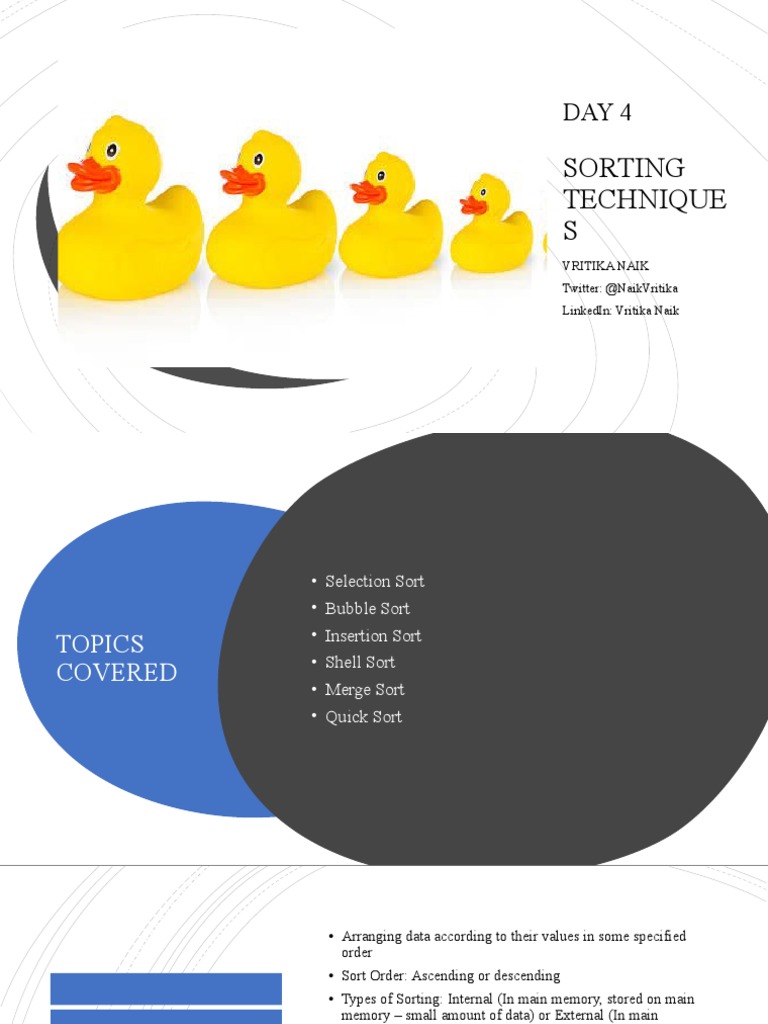 Dsa Day 4 - Sorting Techniques | PDF | Discrete Mathematics ...