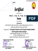 E-Sertifikat Zoominar IPKKI Jatim Bahtiar, S.Kep, NS, M.Kep, SP - Kep.Kom