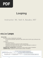 Looping: Instructor: Mr. Neil A. Basabe, MIT