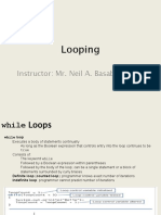 Looping: Instructor: Mr. Neil A. Basabe, MIT