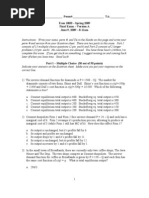 Econ 100b Old Final