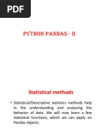 DataFrame Statistics