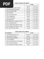 Date Sheet For AISSCE AISSE 2020