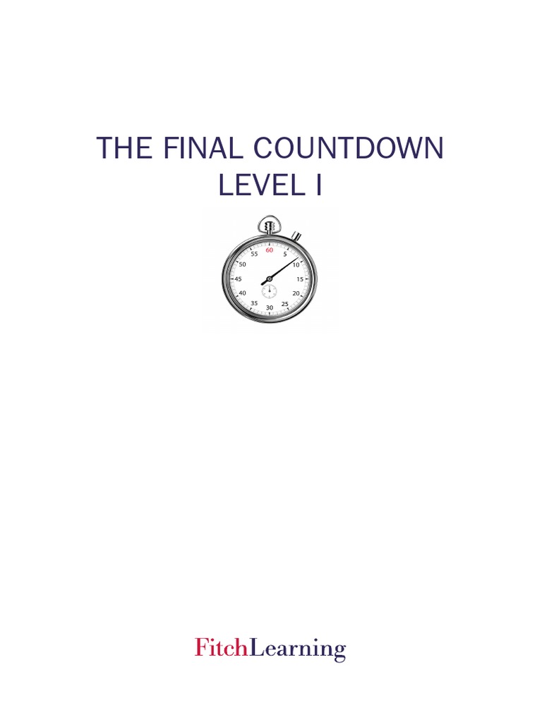 Final Countdown Level 1 | PDF | Discounting | Present Value