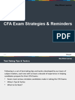 CFA Exam Strategies & Reminders