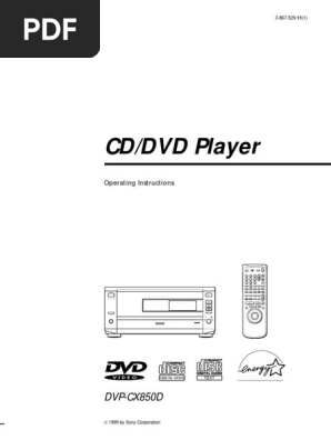 Sony Dvp Cx850 Compact Disc Dvd