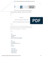 Program To Calculate Fibonacci Numbers in Assembly Language Using Visual Studio PDF