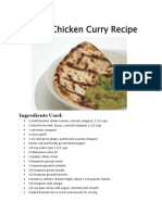 Green Chicken Curry Recipe