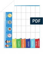 Tabla de Rutinas para Niños