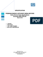 Specification Premium Energy-Efficient Nema Motors Extra Severe Duty Applications Exceeds IEEE STD 841