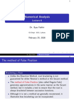 Numerical Analysis: Lecture-6
