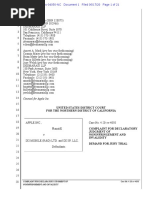 Apple v IXI Mobile Declaratory Judgement of Noninfringement & Invalidy