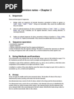 INF1511 - Chapter 3 - Sequences