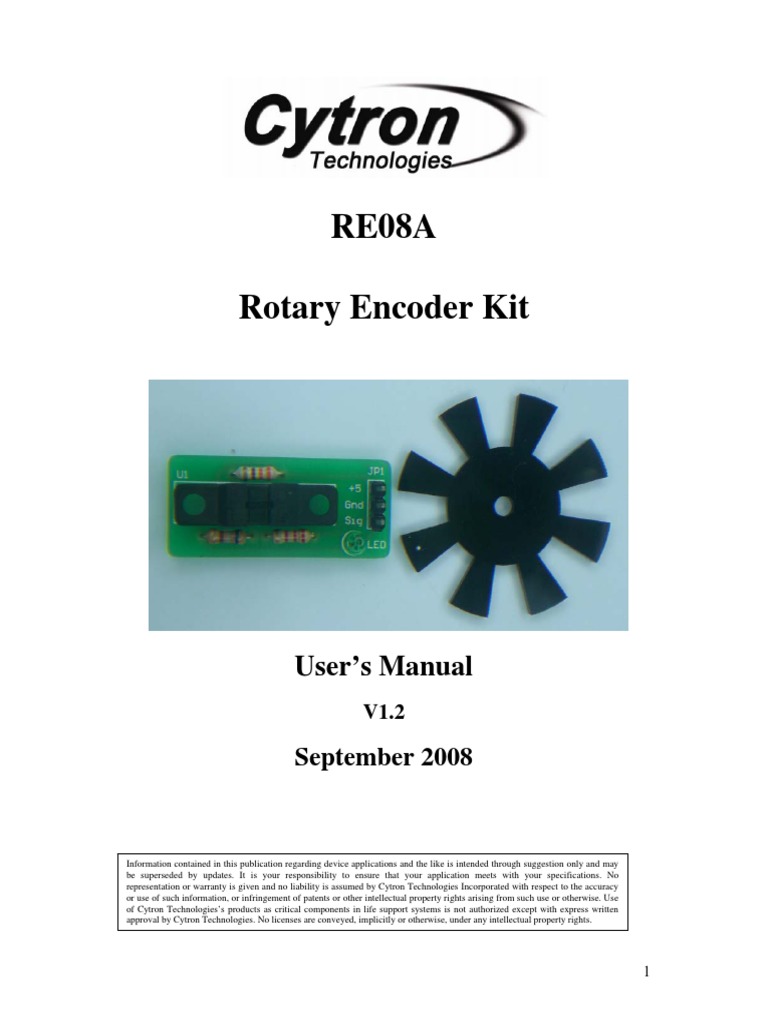 Rotary Encoder Kit User Manual | PDF | Electronic Engineering | Computing
