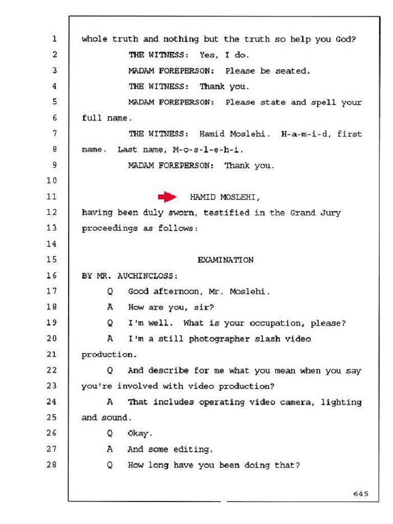 Hamid Moslehi - Apr 12 04 S | PDF | Witness | Legal Procedure