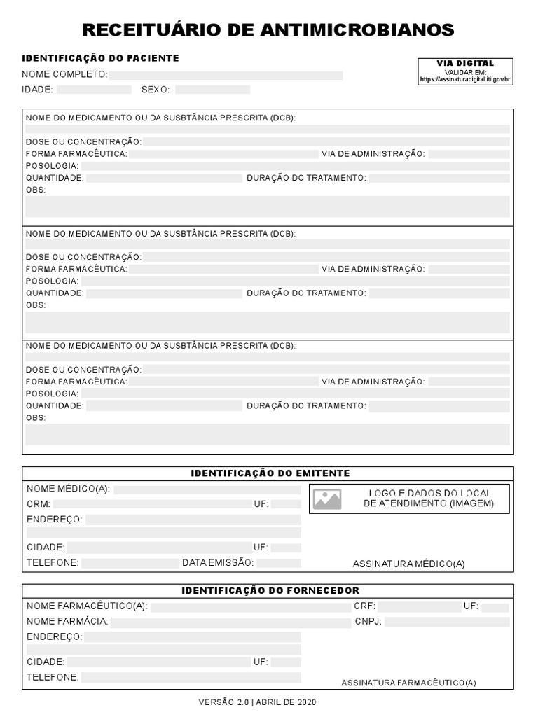 Receituário de Antimicrobianos 2.0 | PDF | Farmacêutico | Receita médica
