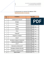 Taxe Admitere MASTER - Iunie 2020 Inscrieri Online Si Fizic