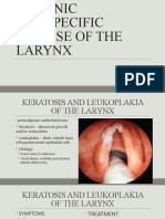 Chronic Nonspecific Disease of The Larynx Ent