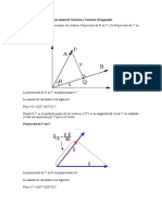 Proyecciones de Vectores y Vectores Ortogonales