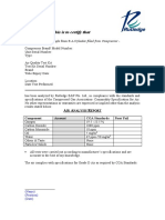 This Is To Certify That: Component Amount CGA Standards Pass/ Fail