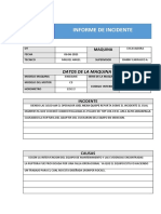 Informe de Incidente